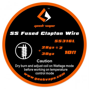 GV fused Clapton SS316L 2x28GA+30GA GV fused Clapton SS316L 2x28GA+30GA