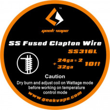 GV fused Clapton SS316L 2x24GA+32GA GV fused Clapton SS316L 2x24GA+32GA